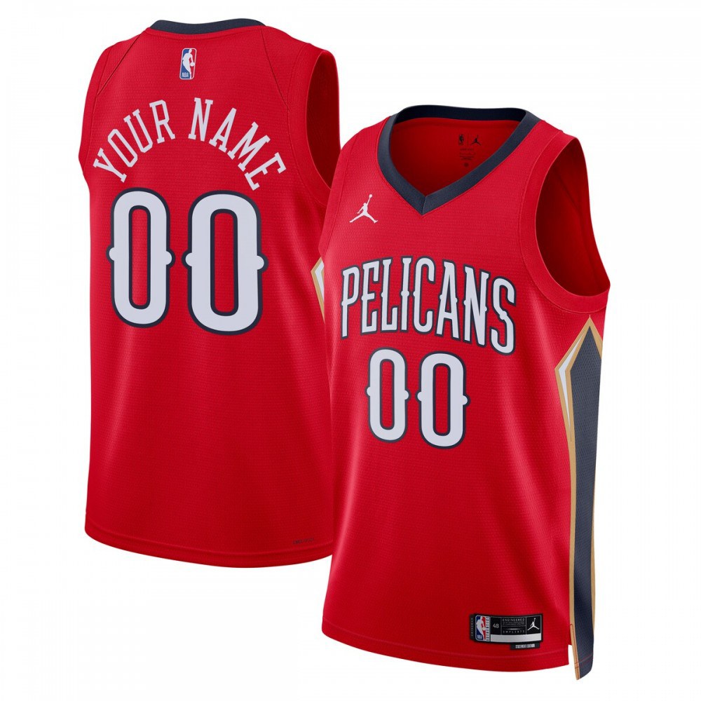 New Orleans Pelicans Jordan Brand Unisex 2022/23 Swingman Custom Jersey - Statement Edition - Red-Pro Kit Vault | Brand New 26/27 Sports Jerseys